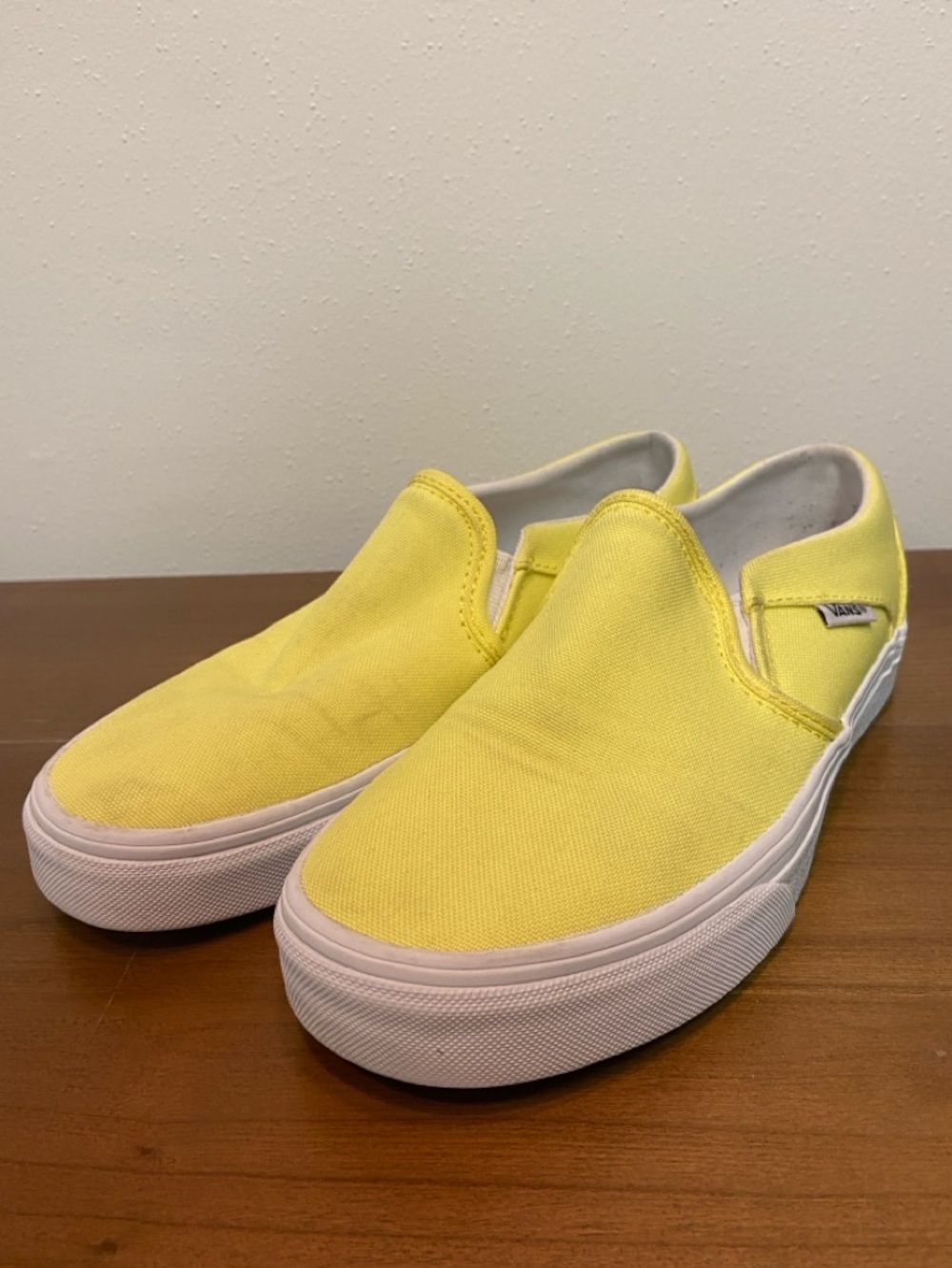 Vans Asher Neon Yellow Canvas Slip-on